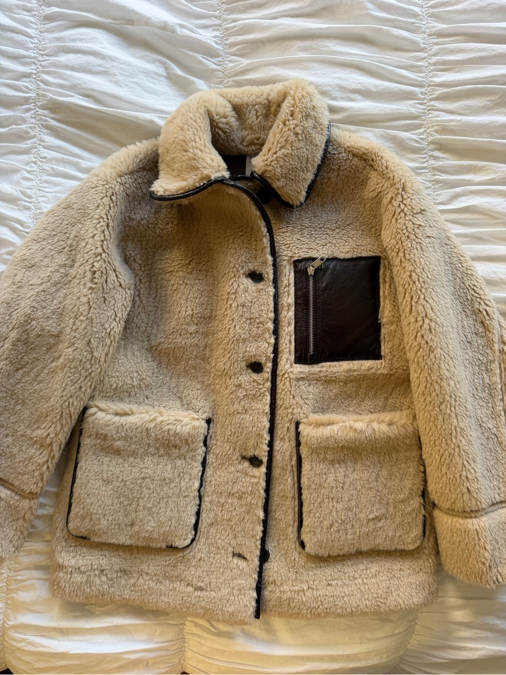 Gap × Sandy Liang Reversible Vegan Leather Sherpa Jacket